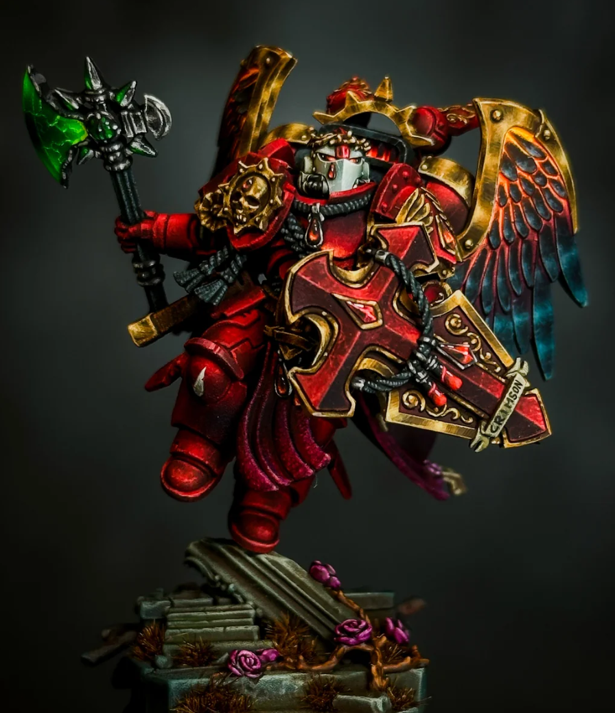 Boucliers gaucher Crimson Lords – Set de bitz personnalisés pour 40K – Greytide Studio