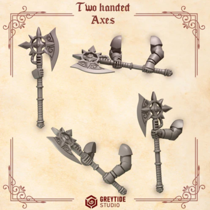 Marteaux à deux mains Crimson Lords – Set de bitz personnalisés pour 40K – Greytide Studio