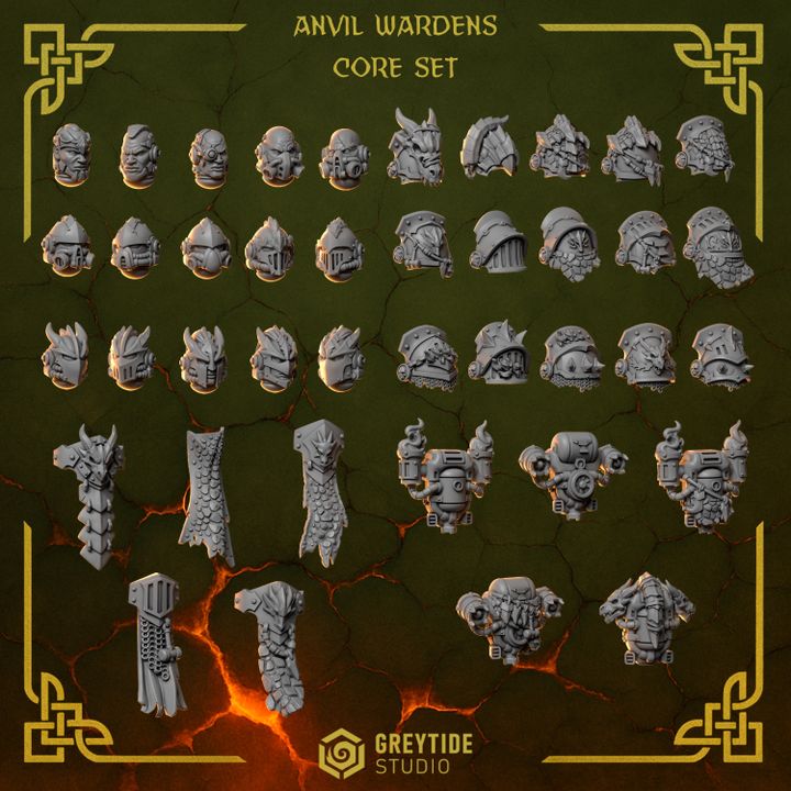 Anvil Wardens Core Set – Greytide Studio – Impression 3D Résine – 40K
