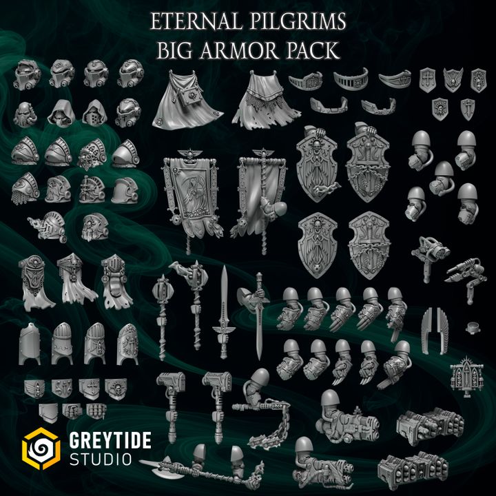 Eternal Pilgrims Big Armor Pack – Greytide Studio – Impression 3D Résine – 40K