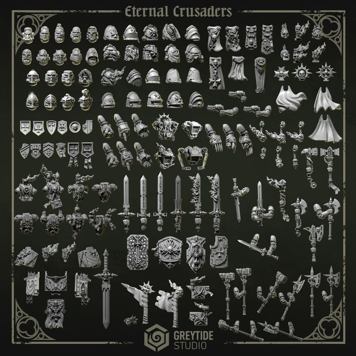 Eternal Crusaders Pack – Greytide Studio – Impression 3D Résine – 40K