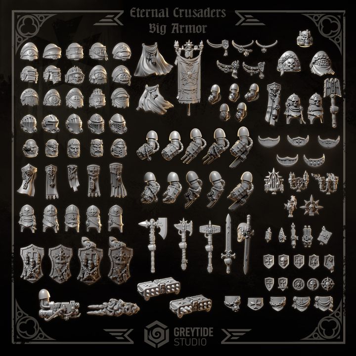 Eternal Crusaders Big Armor Pack – Greytide Studio – Impression 3D Résine – 40K