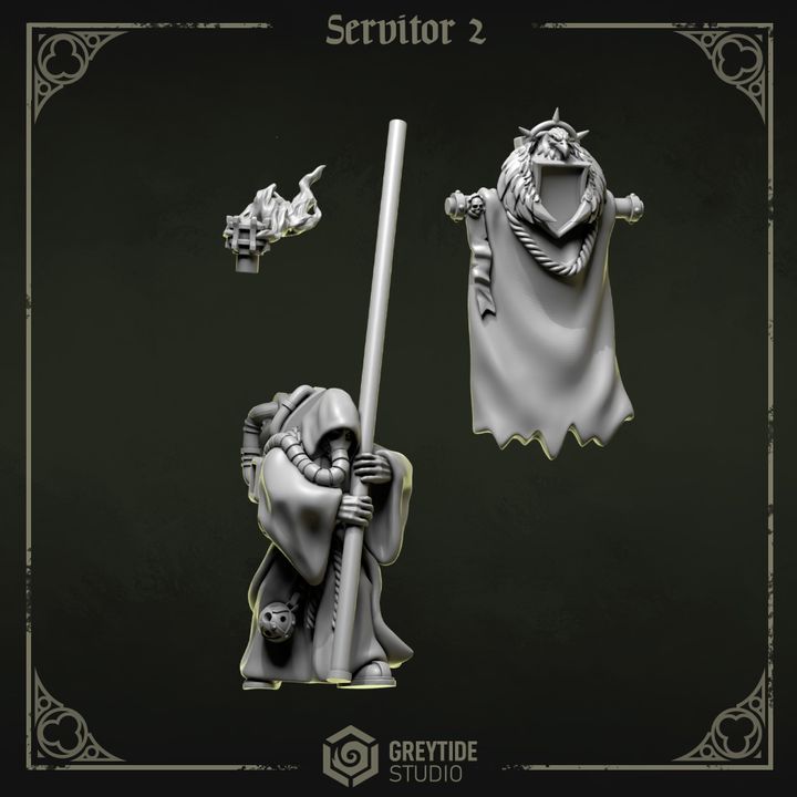 Serviteur Pilgrims & Crusaders lot 02 – Set de bitz personnalisés 40K – Greytide Studio