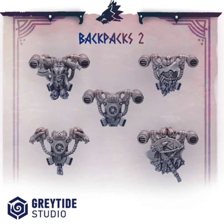 Backpacks Primal Hounds lot 02 – Set de bitz personnalisés 40K – Greytide Studio