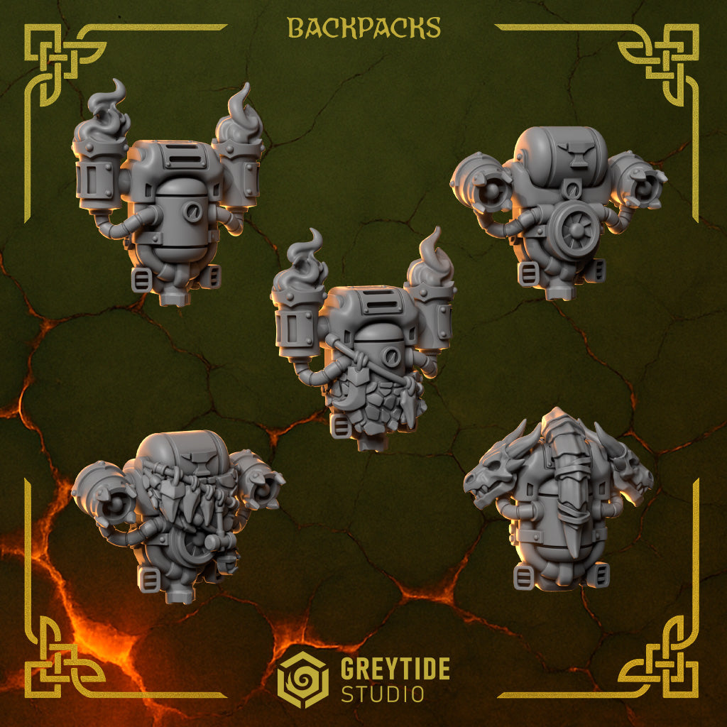 Backpacks Anvil Wardens – Greytide Studio – Impression 3D Résine – 40K