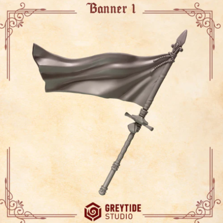 Bannière Crimson Lords lot 01 – Set de bitz personnalisés 40K – Greytide Studio