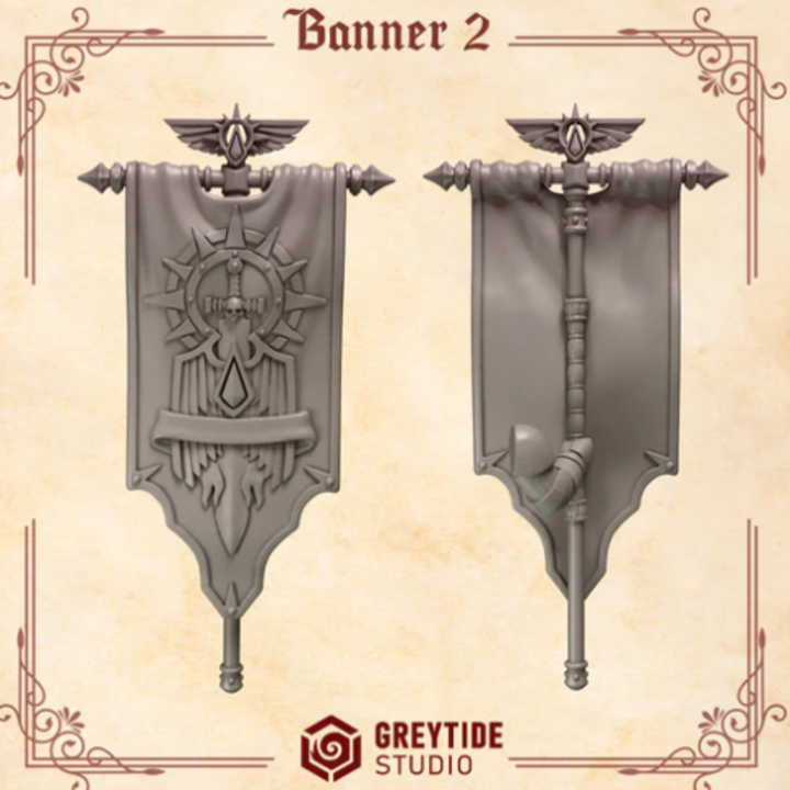 Bannière Crimson Lords lot 02 – Set de bitz personnalisés pour 40K – Greytide Studio