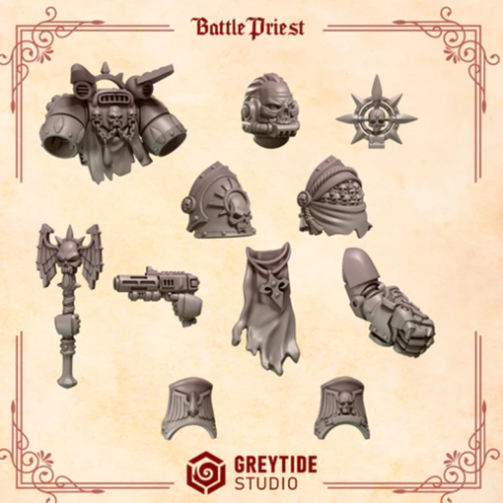 Set pour prêtre de bataille Crimson Lords – Set de bitz personnalisés pour 40K – Greytide Studio