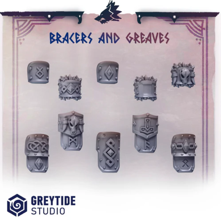Brassards et grèves Primal Hounds – Set de bitz personnalisés 40K – Greytide Studio