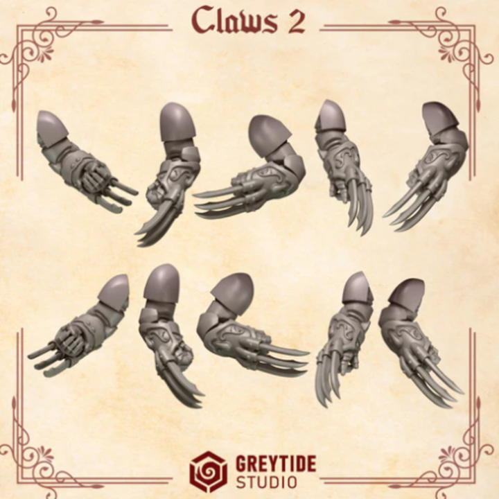 Griffes énergétique Crimson Lords lot 02 – Set de bitz personnalisés 40K – Greytide Studio