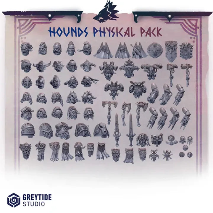 Primal Hounds Combat Pack – Greytide Studio – Impression 3D Résine – 40K