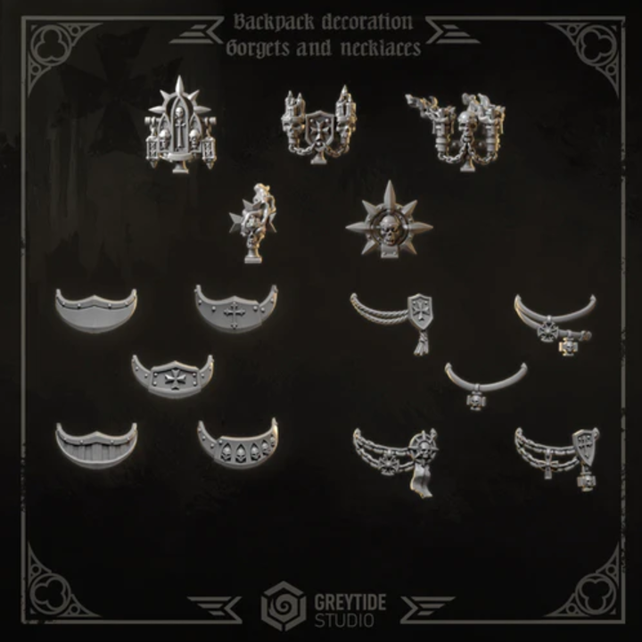 Décorations pour Termi Eternal Crusaders lot 01 – Greytide Studio – Impression 3D Résine – 40K