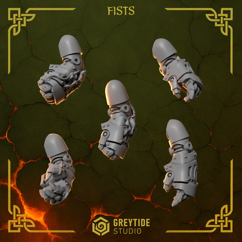 Poings gaucher Anvil Wardens – Greytide Studio – Impression 3D Résine – 40K