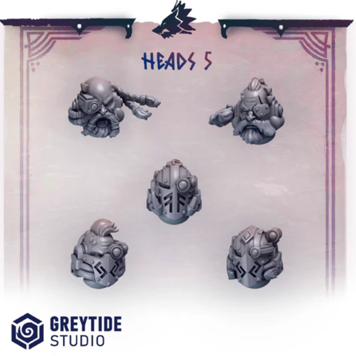 Casques & Têtes Primal Hounds lot 05 – Set de bitz personnalisés 40K – Greytide Studio