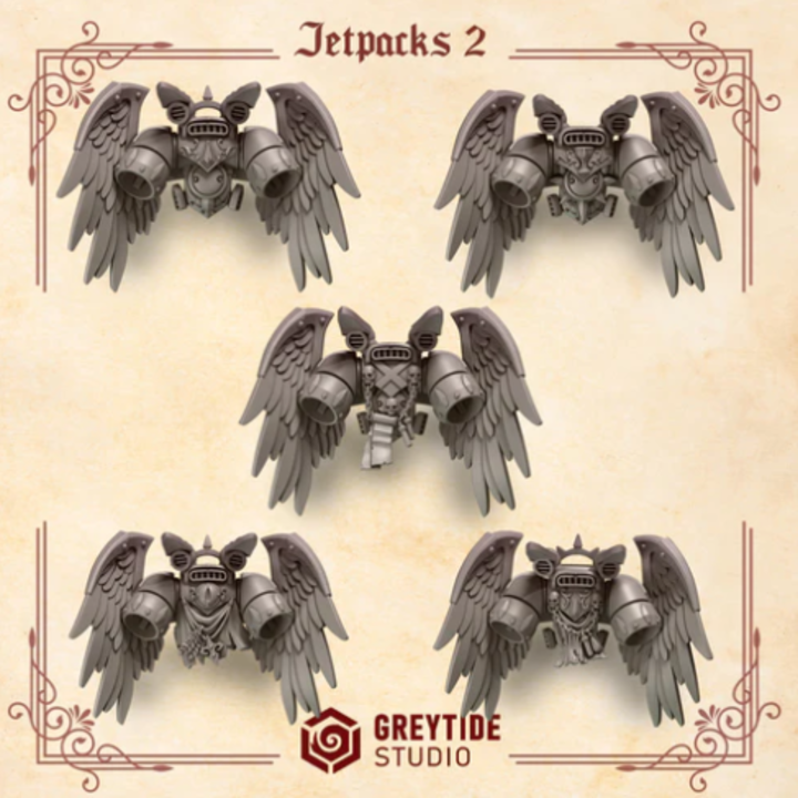 Jetpacks Crimson Lords lot 02 – Set de bitz personnalisés 40K – Greytide Studio