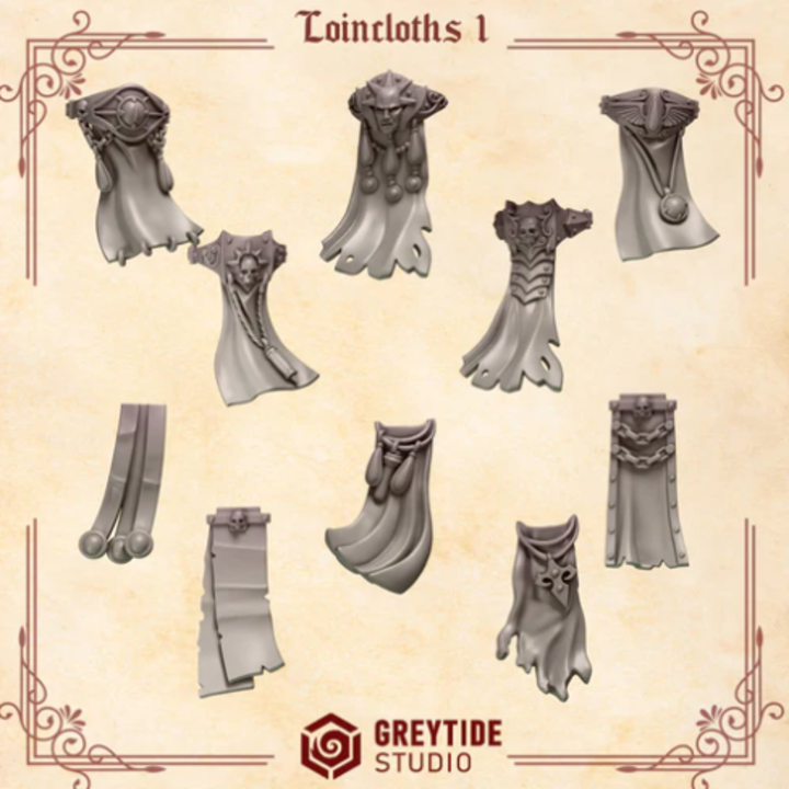 Pagnes Crimson Lords lot 01 – Set de bitz personnalisés 40K – Greytide Studio