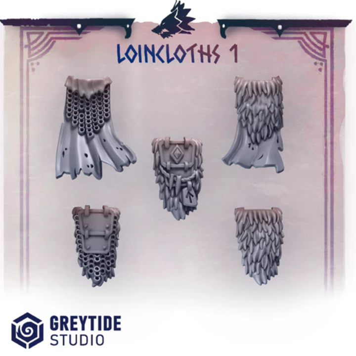 Primal Hounds loincloths lot 01 – Custom bits set 40K – Greytide Studio