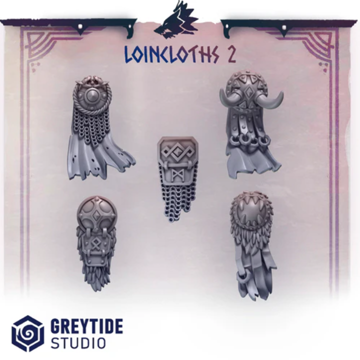 Primal Hounds loincloths lot 02 – Custom bits set 40K – Greytide Studio