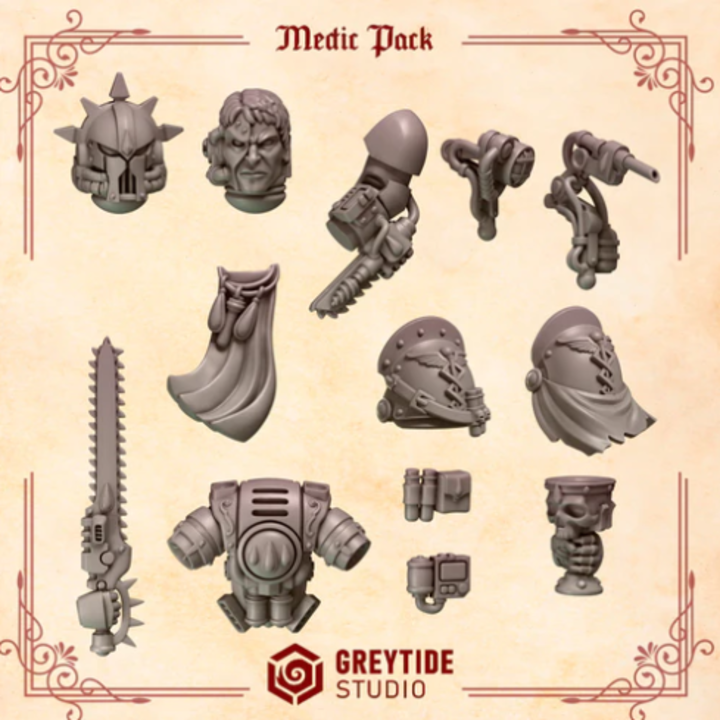 Kit pour Medic Crimson Lords – Set de bitz personnalisés pour 40K – Greytide Studio