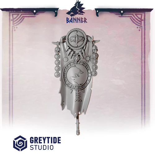 Bannière pour Termi Primal Hounds – Set de bitz personnalisés 40K – Greytide Studio