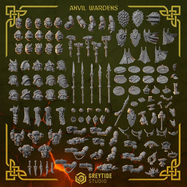 Anvil Wardens Pack – Greytide Studio – Impression 3D Résine – 40K