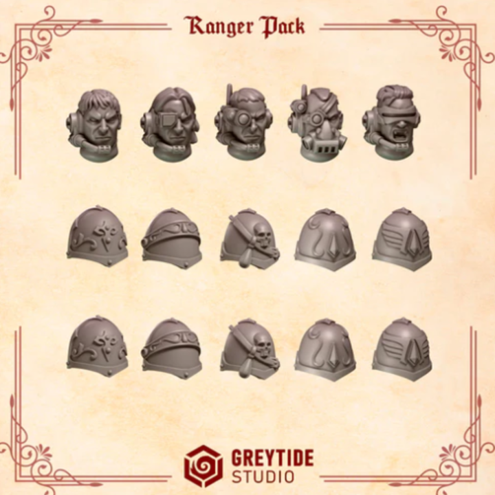 Rangers pack Crimson Lords – Set de bitz personnalisés 40K – Greytide Studio