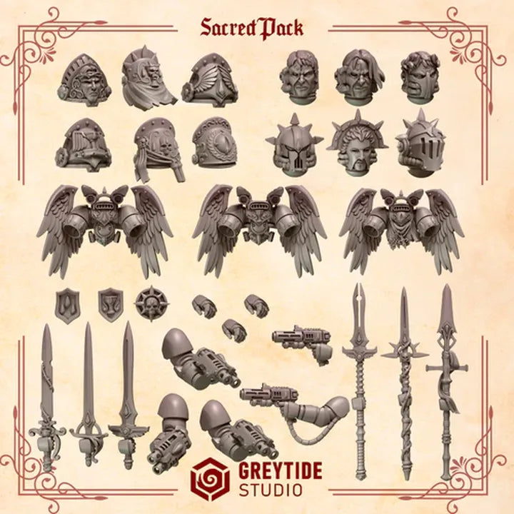 Pack Garde Sanguinaire – Set d’améliorations Crimson Lords 40K – Greytide Studio