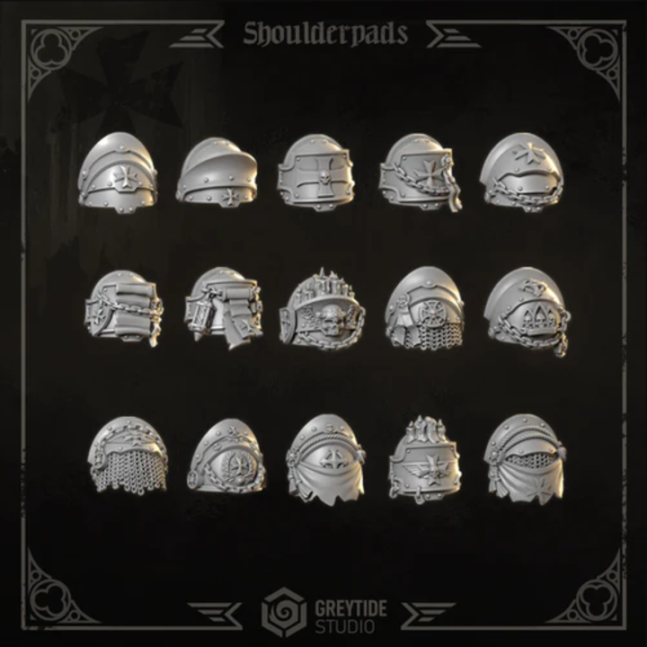 Épaulières pour Termi Eternal Crusaders – Greytide Studio – Impression 3D Résine – 40K