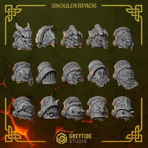 Épaulières Anvil Wardens – Greytide Studio – Impression 3D Résine – 40K