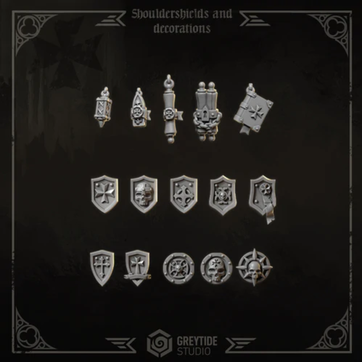 Décorations pour Termi Eternal Crusaders lot 02 – Greytide Studio – Impression 3D Résine – 40K