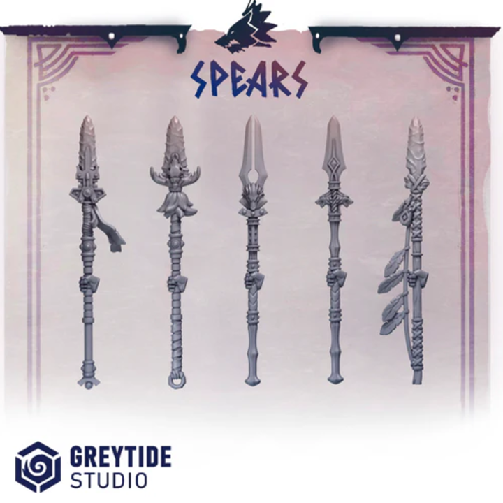 Lances gaucher Primal Hounds – Set de bitz personnalisés 40K – Greytide Studio